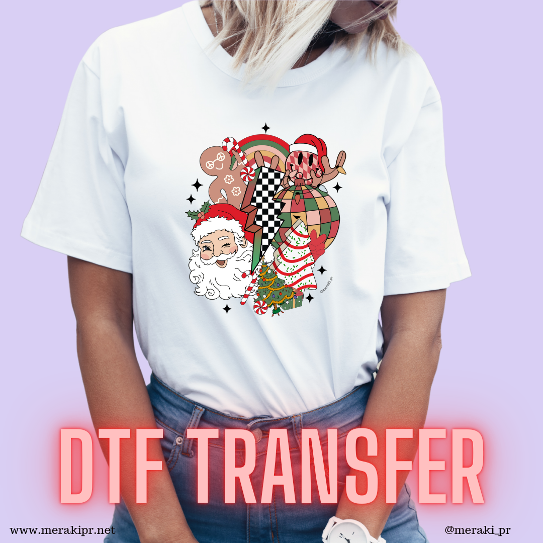 Retro Christmas DTF Transfer