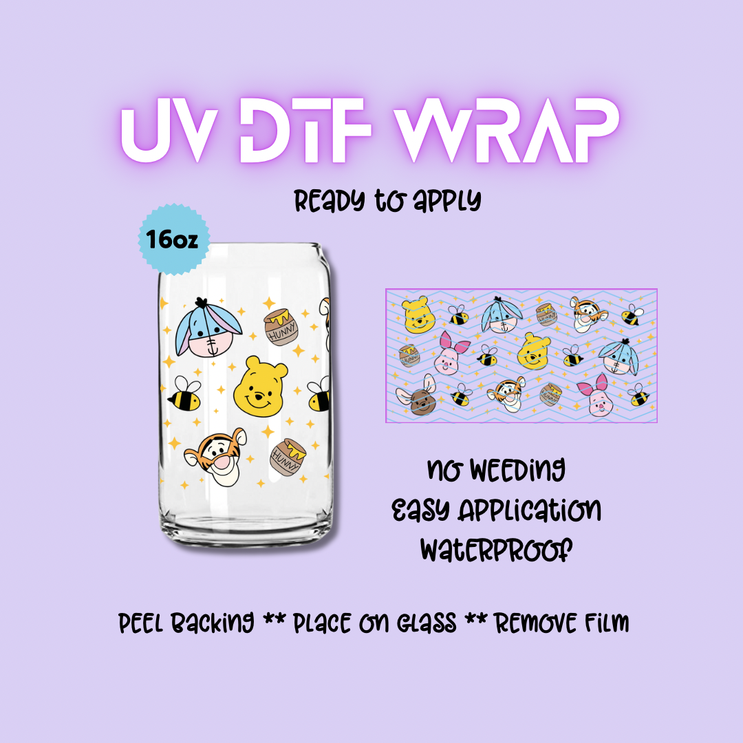 Pooh and Friends UV DTF WRAP